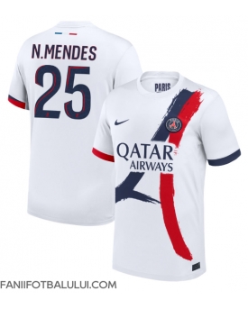 Paris Saint-Germain Nuno Mendes #25 Tricou Fotbal Replică 2024-25 Barbati Deplasare